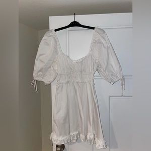 For Love & Lemons "Jackson" white mini dress